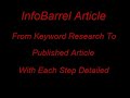 Writing InfoBarrel Articles Keyword Research To Finished Submitted Article