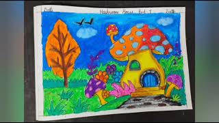 How To Do Coloring In Mushroom House. Part 2 Colouring