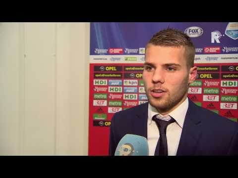Bart Nieuwkoop na afloop van Feyenoord - NEC