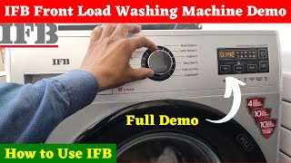 IFB Front Load Washing Machine Demo ⚡ How to Use IFB Front Load Washing Machine 