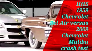 IIHS: 1959 Chevrolet Bel Air versus 2009 Chevrolet Malibu - crash test