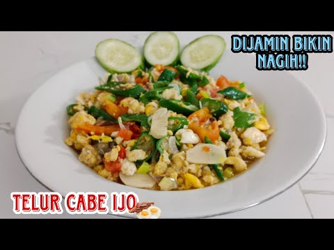 CARA MEMASAK TELUR CABE IJO DALAM WAKTU SINGKAT DENGAN BAHAN SEADANYA DAN HASIL NYA BIKIN NAGIH...
