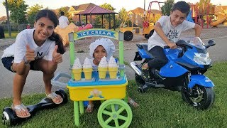 Ice Cream Cart Toys Kids Pretend Play at the Park