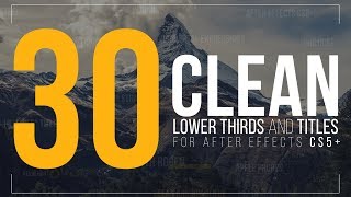 30 Clean Lower Thirds