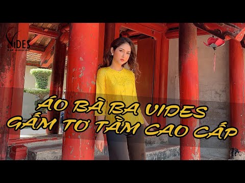ÁO BÀ BA VIDES GẤM TƠ TẰM - MÀU VÀNG | MAY BỘ BÀ BA UY TÍN , BÁNH TRÔI NƯỚC - HOÀNG THÙY LINH