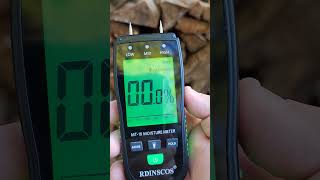 Checking The Moisture Content Of Firewood