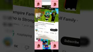 Vampire Family Vs Werewolf Family? Cuteboulina X Cutebou Fpe Fundamental Paper Education Minecraft