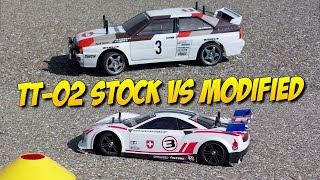 Tamiya Tt-02 - Stock Brushed Versus Modified Brushless