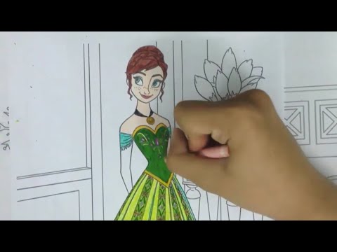 Bé Tập Tô Màu Công chúa Anna - Nữ hoàng băng giá - Trò chơi sáng tạo