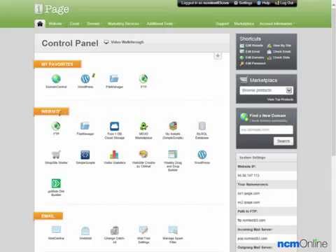 Youtube web hosting control panel ipage