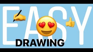 Easy Heart EMOJI in Under 5 Minutes 😍 With Background - Kids or Beginners #art #easyart #emojiart