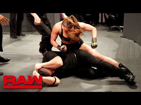 Ronda Rousey goes berserk on security guards: Raw, March 18, 2019