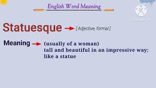 Statuesque Meaning In English How To Pronounce Statuesque