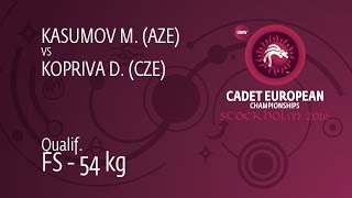 Qual. Fs - 54 Kg M. Kasumov Aze Df. D. Kopriva Cze By Tf, 14-1