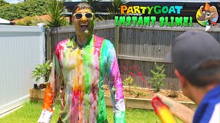 Does Party Goat Instant Slime Stain And Is It Easy To Clean And Dispose Of The Slime?