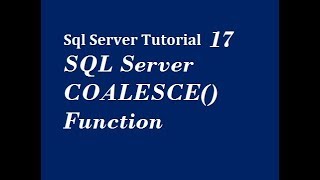 Sql Server Coalesce Function
