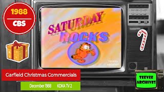Garfield Christmas Commercials - December 1988 Cbs