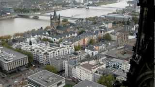 Blick Vom Kölner Dom Auf Rhein, Innenstadt Und Römisch-Germanisches Museum In Köln In Hd