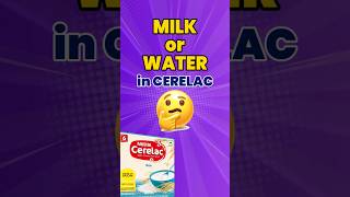 Which Is Best - Milk or Water in Cerelac? #shorts