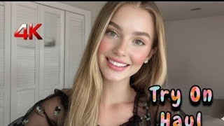 4K Blue See Through Clothes Try On Haul Transparent Lingerie Dress Review Try On Haul 2025