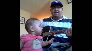 Paizlee And Daddy. Bruno Mars It Will Rain