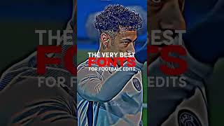 The Best Fonts For Football Edits