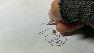 Pencil playing Mario theme while drawing a Mario cartoon!
