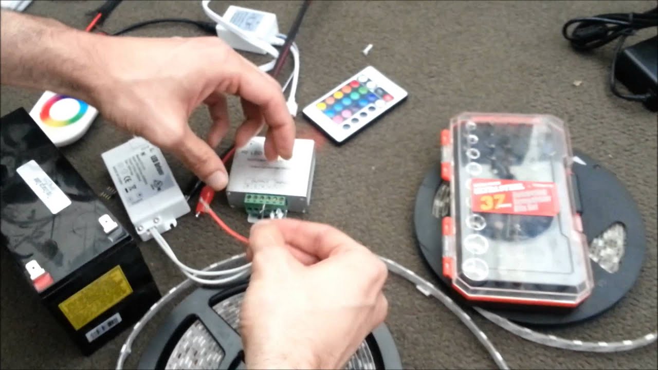LED Strip & RGB Controller Installation Guide DIY Help - YouTube