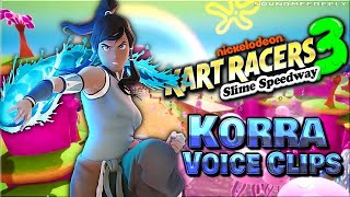 All Korra Voice Clips Nickelodeon Kart Racers 3 Slime Speedway Voice Lines 2021