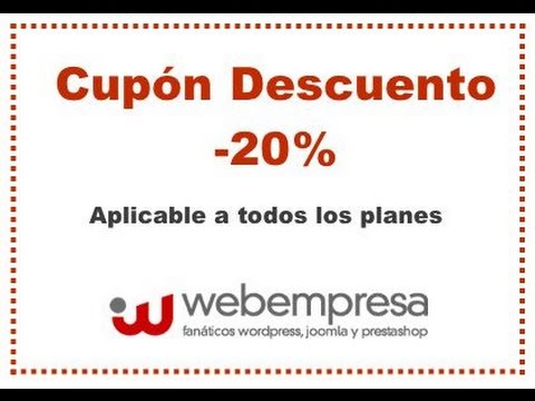 Cupón webempresa 20% descuento en Hosting Cupón webempresa 20% descuento en Hosting