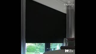 Bedroom Blackout Shades in Inward Opening Doors - Powered by Lutron & Concealed with Blindspace