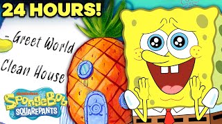 24 Hours Inside Spongebobs House An Entire Day At The Pineapple
