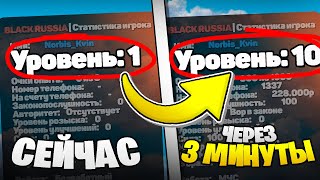 🔥Как Быстро Повысить Уровень За 3 Минуты На Блек Раша! - С 1 Уровня До 10 С Открытия В Black Russia!