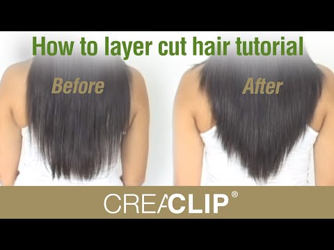 How to layer cut hair tutorial-Cutting Layers on yourself at home