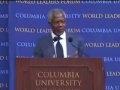 Mr Annan speach at Colombia University Part 1