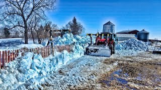 Cleanup On Isle Nodak - Mey Ferguson 7616, John Deere 624E