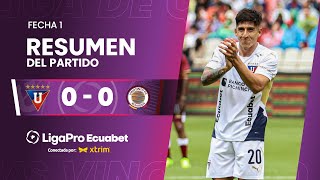 Liga De Quito 0 - 0 Vinotinto Fecha 1 Ligapro Ecuabet Conectada Por Xtrim