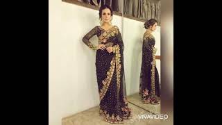 Stani Actress In Black Sarreee