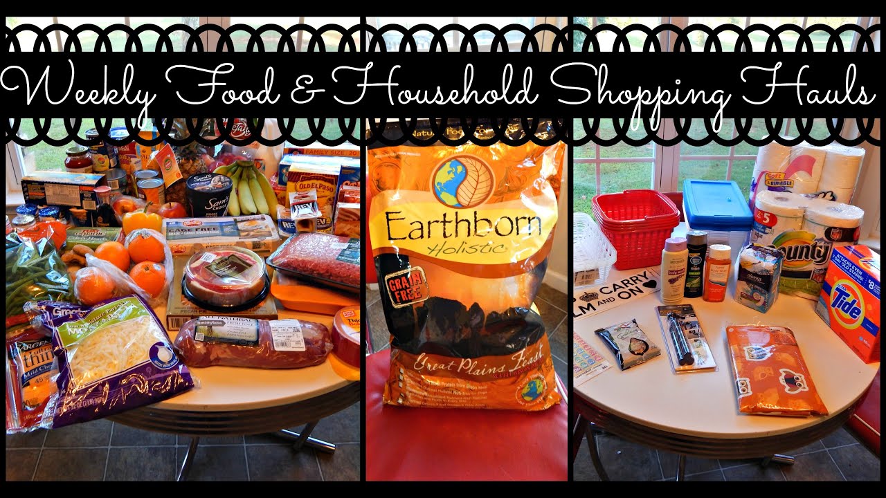 weekly food household amp pet shopping hauls youtube weekly food