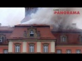 Pożar Zamek Książ od Panorama Wałbrzyska