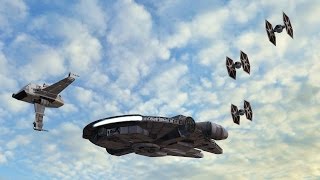 Star Wars Episode Vii Possible Flight Scene With Green Screen Set - Free Use