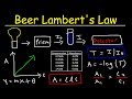 Beer Lambert's Law, Absorbance & Transmittance - Spectrophotometry, Basic Introduction - Chemistry