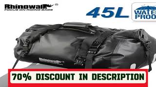A Must-Have Product Rhinowalk Motorcycle Bag 45L Waterproof Pvc Tail Saddle Bag Durable Dry Lugga