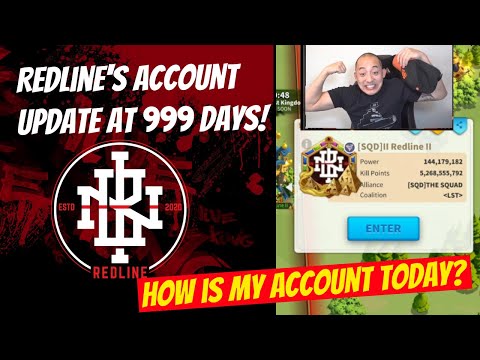 My account at 999 days old! Redline's Account Update! - Rise of Kingdoms (Subtitles)