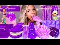 ASMR EDIBLE SLIME, HAIR BRUSH, TIK TOK FRUIT JELLY, JELLO POPSICLE, PURPLE FOOD, CANDY MUKBANG 먹방