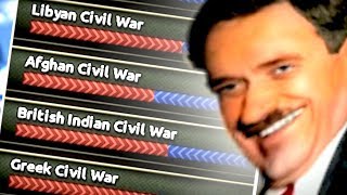 80 Civil Wars in 50 Different Nations | Hearts of Iron 4 (HOI4)
