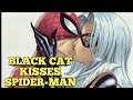 Black Cat Kisses Spider-Man while Fighting