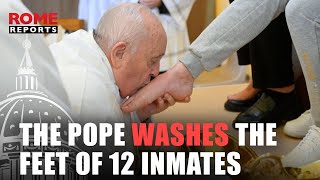 ✝️ HOLY THURSDAY | Pope Francis washes feet of 12 inmates at a Roman prison on H