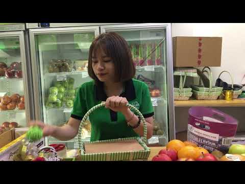 Hướng dẫn đóng gói giỏ hoa quả nhập khẩu cơ bản EUS FRUIT