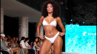 4K60 Cathyliana Santiagos Show-Stopping Slo-Mo Runway In Tempt Me Swimwear Miami Swim Week 2024